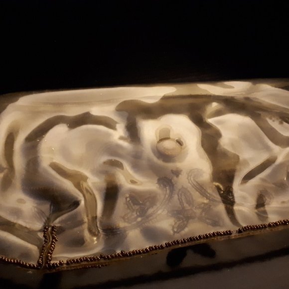 Rare Vintage 1940's Handmade Clear Clutch - Picture 4 of 16